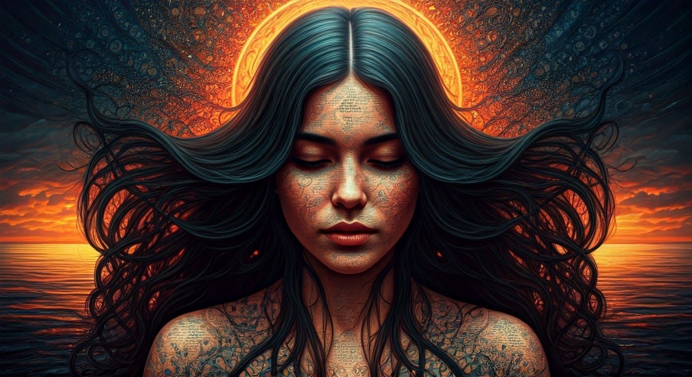 Dreamlike Digital Collage Celebrating Water and Gratitude