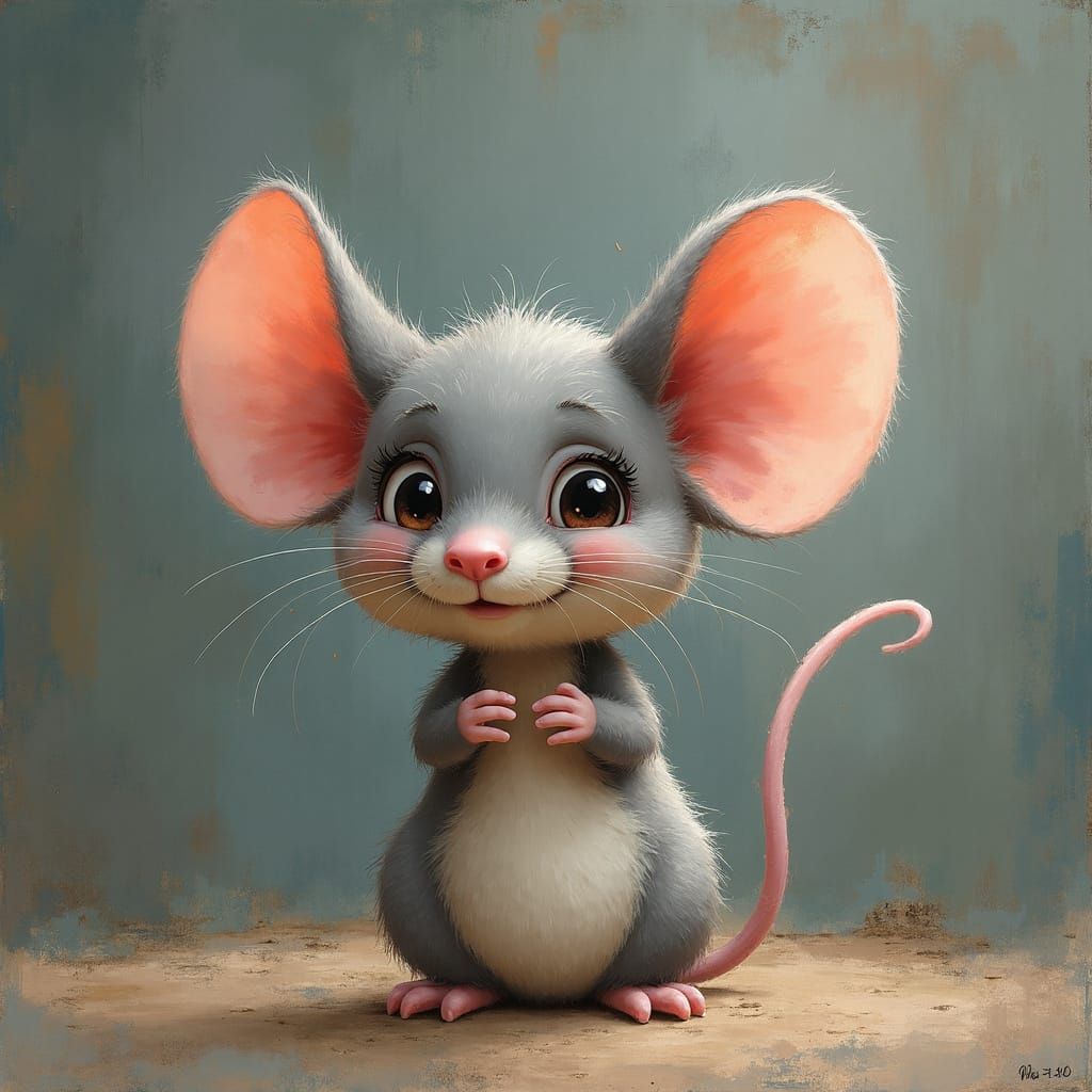 Adorable Shy Mouse Generated by AI