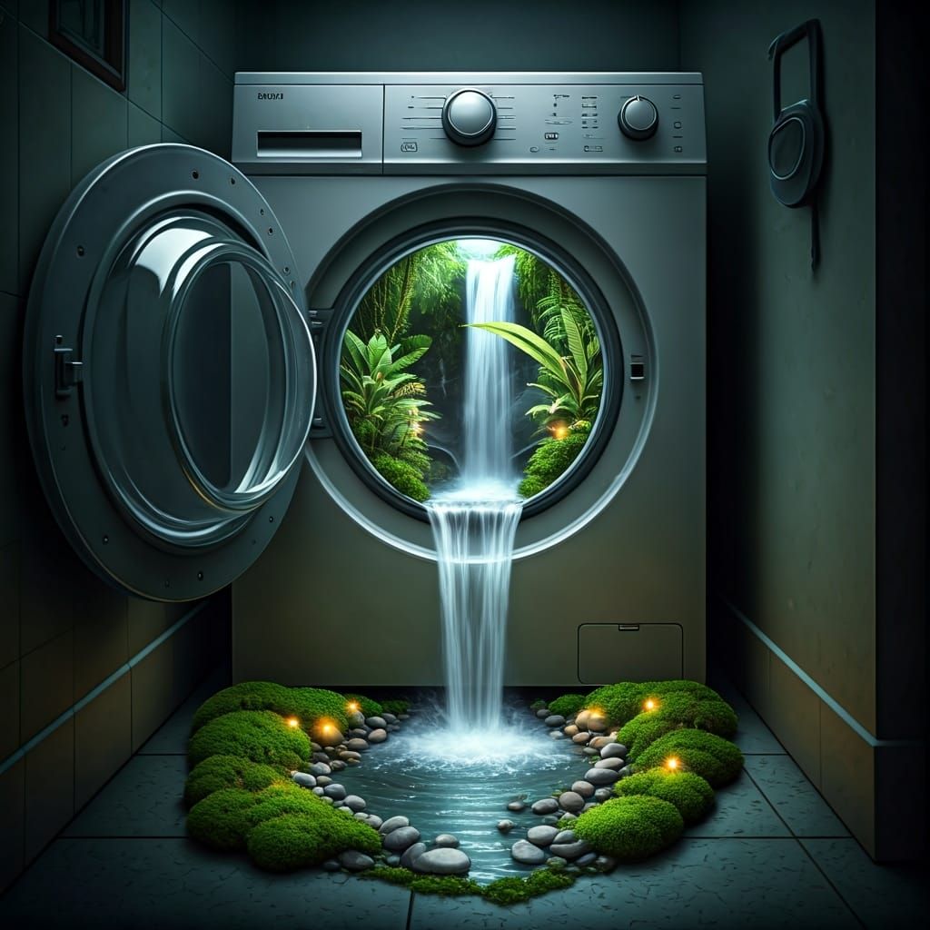Enchanted Jungle Portal in Washing Machine