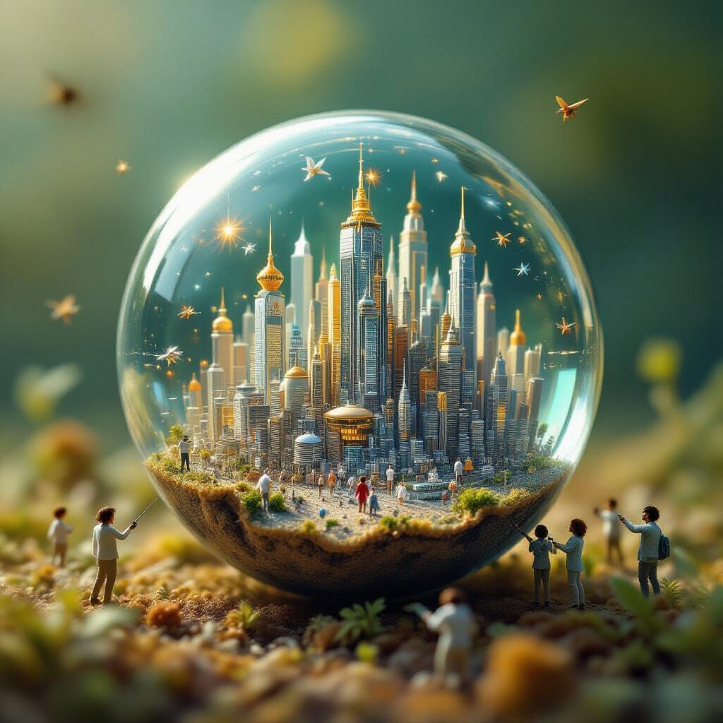 Microscopic Beings Build a Megacity of Wonder