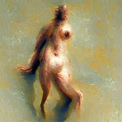 Abstract Nude Figure Composition