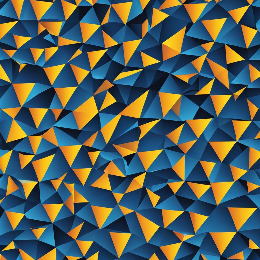 Vibrant Geometric Pattern in Triadic Colors