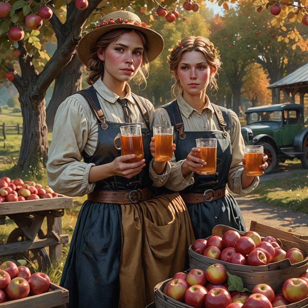 Autumn Farm Stand Apple Cider Sales