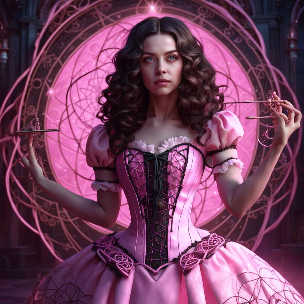 Geometric Spellcaster in Detailed Matte Painting Style