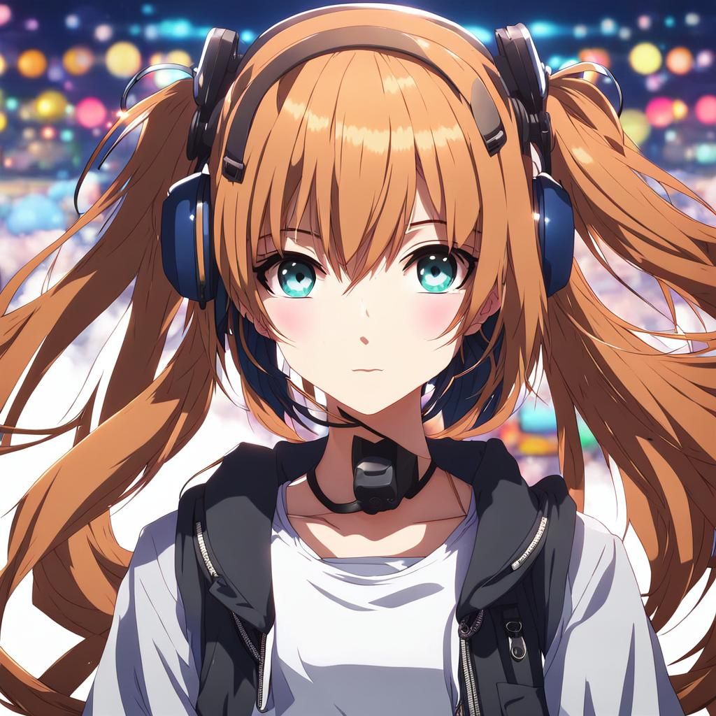 Anime Girl Portrait in Manga Style