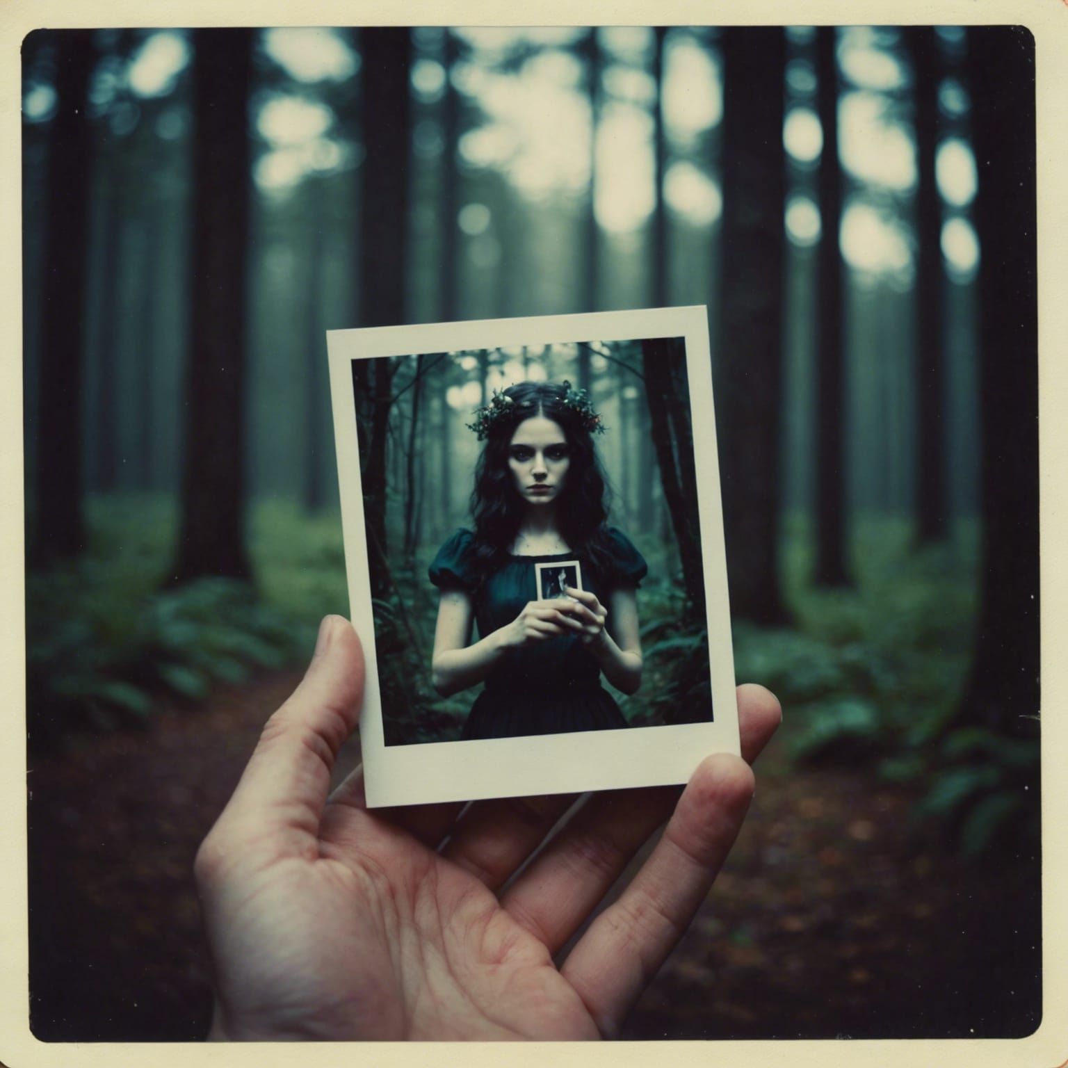 Fairy Woman Captured in Polaroid Photo