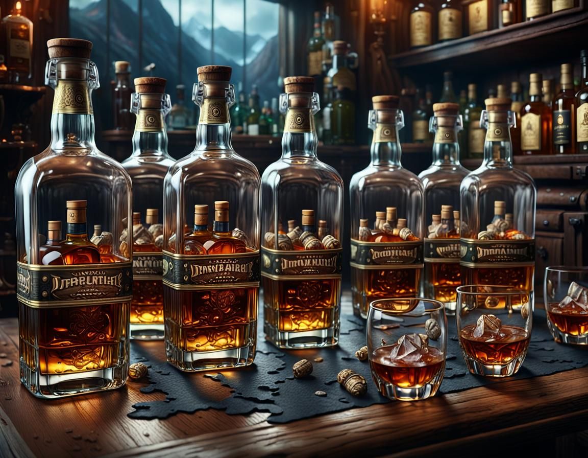 Miniature People Trapped in Bottles: Cinematic CGI Art