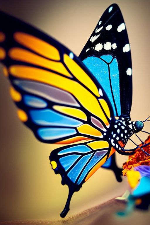 Fiery Butterfly Fantasy Art in Vivid Detail