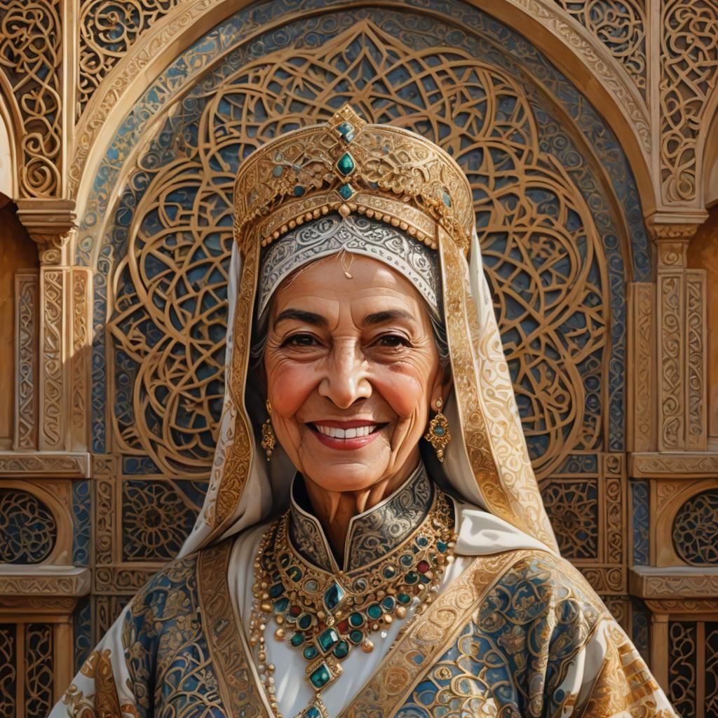 Queen of Pamplona in Islamic Art Portrait