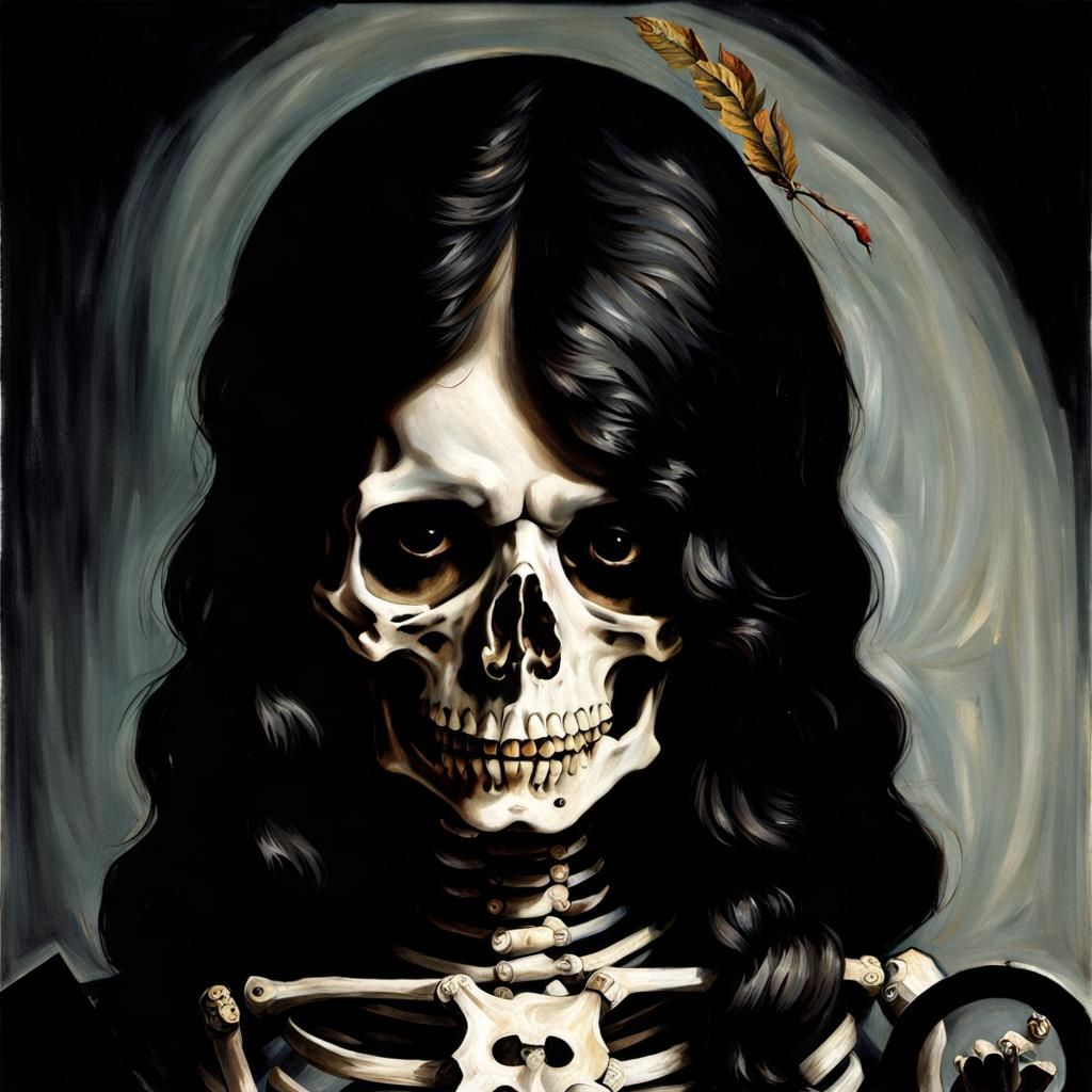 Skeleton Figure in Classical Art Style