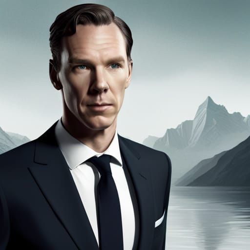 James Bond Portrait in Artstation Style