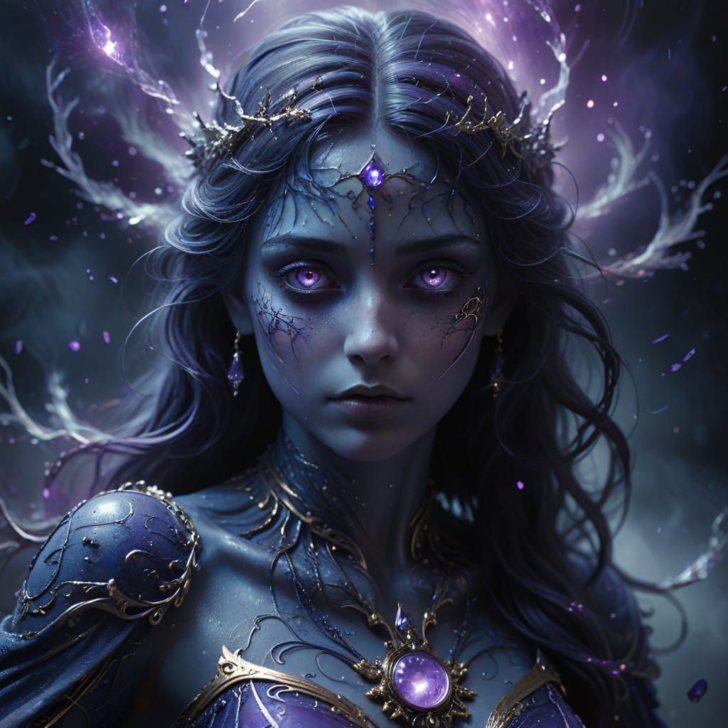 Fallen Saint Dissolves into Mystical Indigo Mist