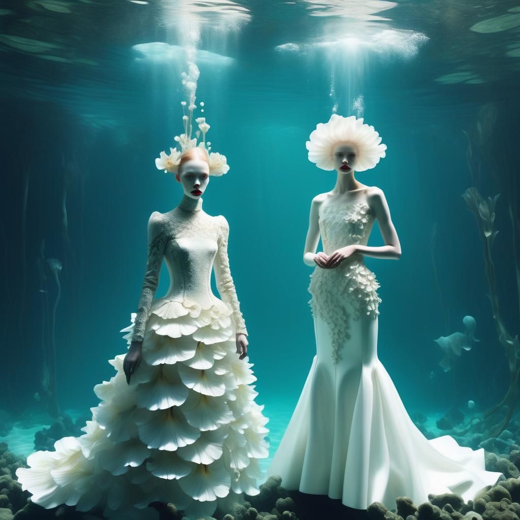 Avant Garde Underwater Wedding Scene