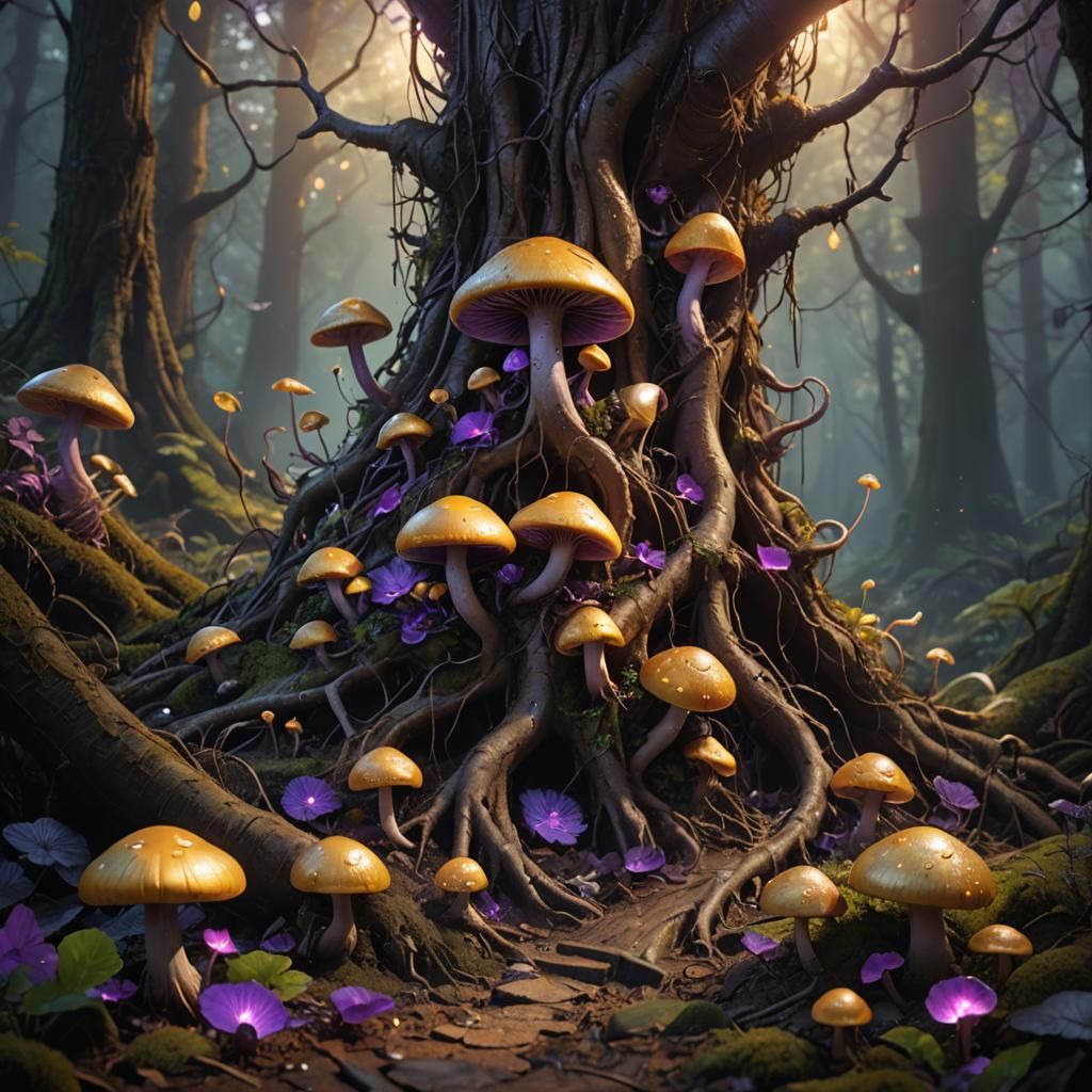 Mystical Forest Scene with Snips and Snails
