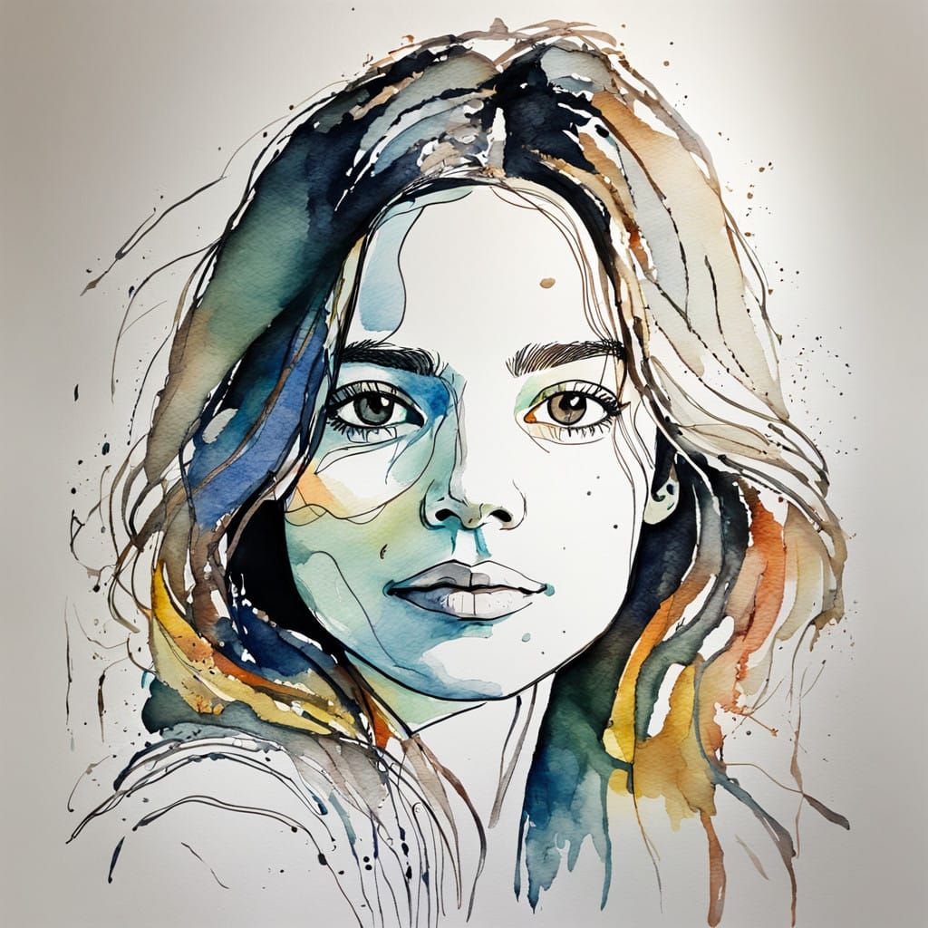 Ethereal Neo-Impressionist Portrait