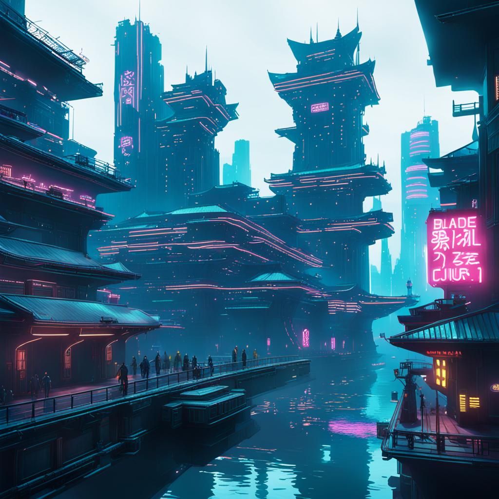 Cyberpunk Palace City of the Future
