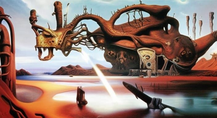 Cosmic Horror Dreamscape in Sinister Style