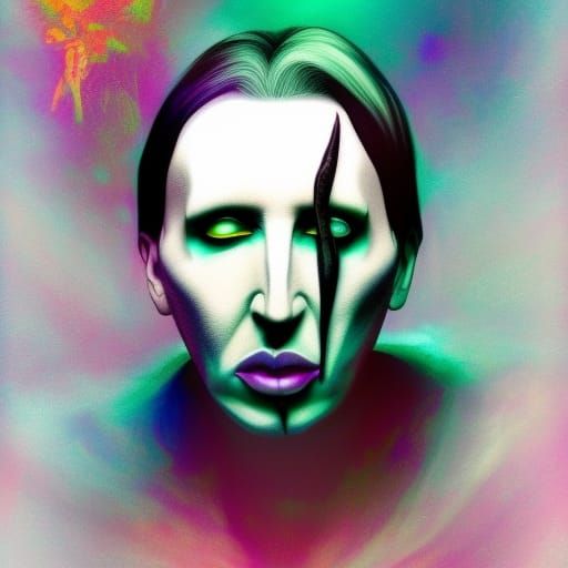 Psychedelic Surreal Portrait with Intricate Details