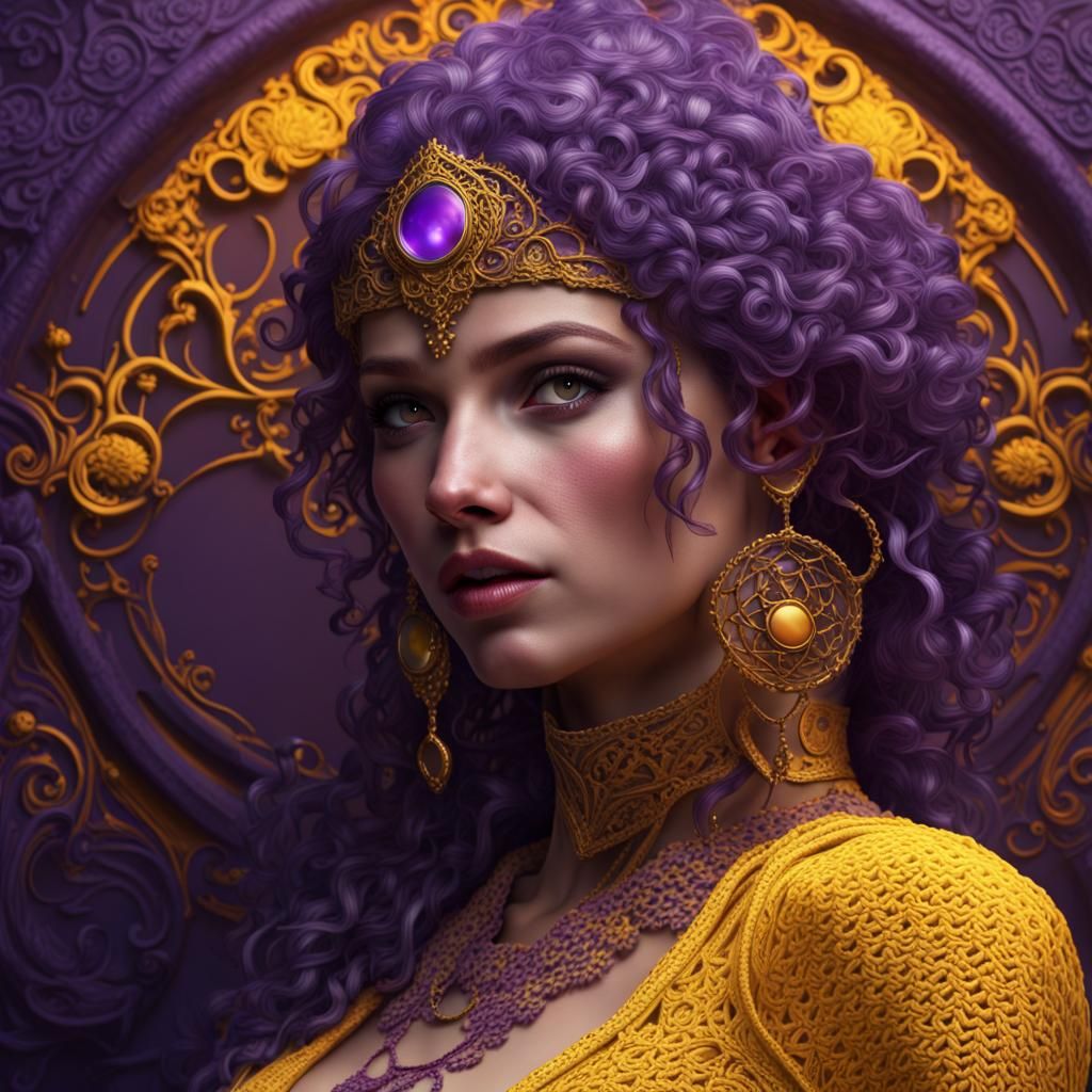 Dark Fantasy Crochet Masterpiece in 8K Resolution