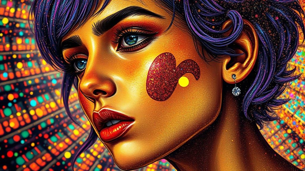 Fluxus Excessivism Solaria with Holographic Foil Effect