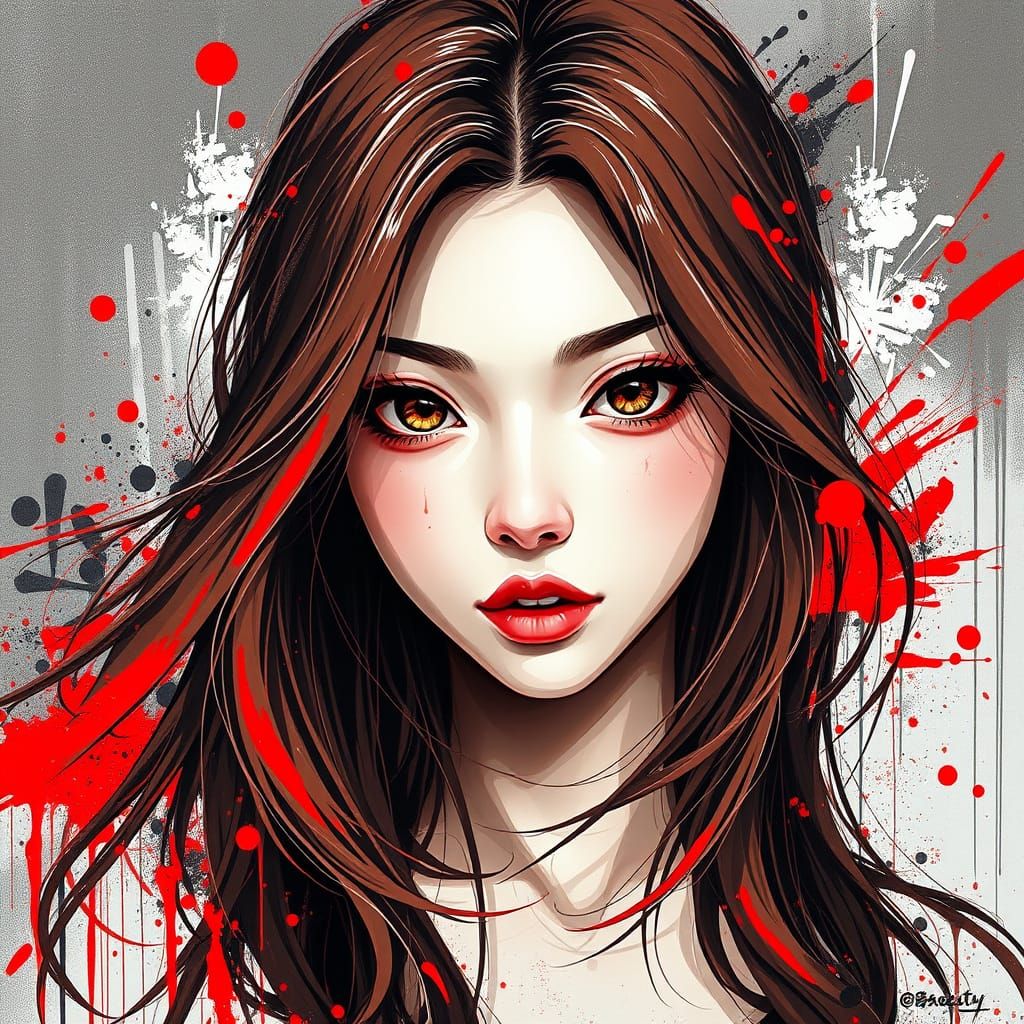 Ethereal Goddess in Vibrant Graffiti