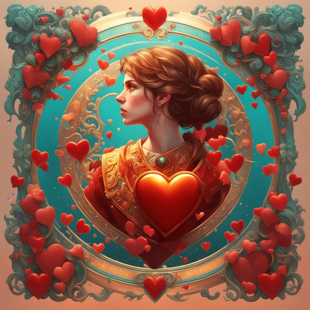 Anna Kendrick Surrounded by Romantic Red Hearts