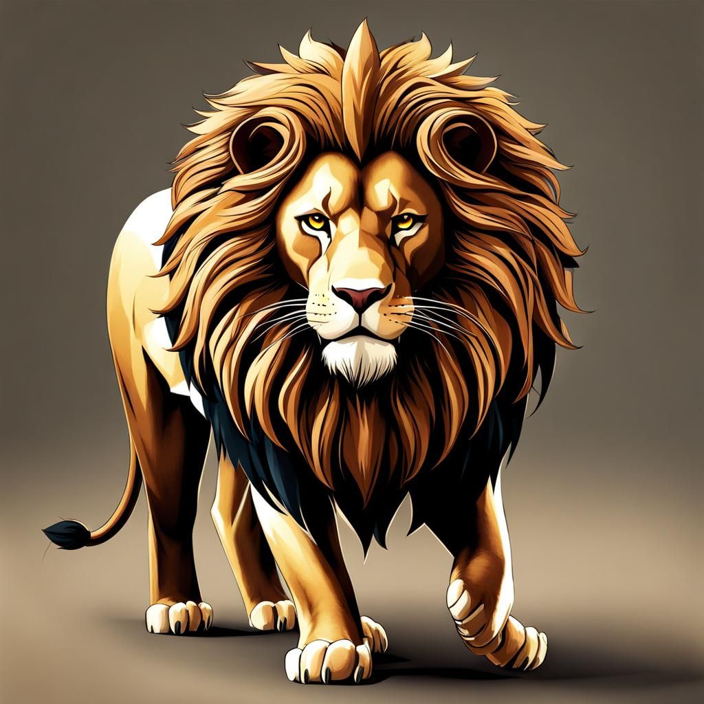 Majestic Lion Full Body AI Generated