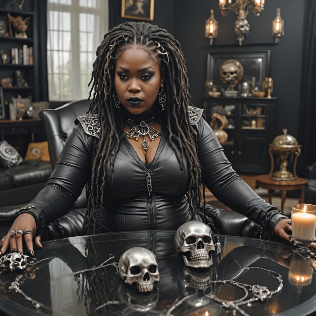 Gothic Woman in Amber, Hyperrealistic Digital Art