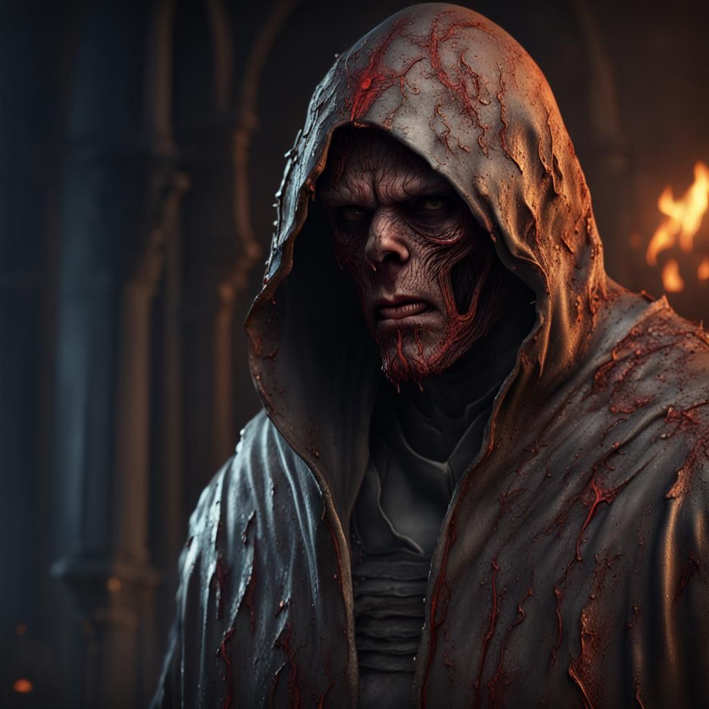 Mangled Villain in Detailed Matte Painting