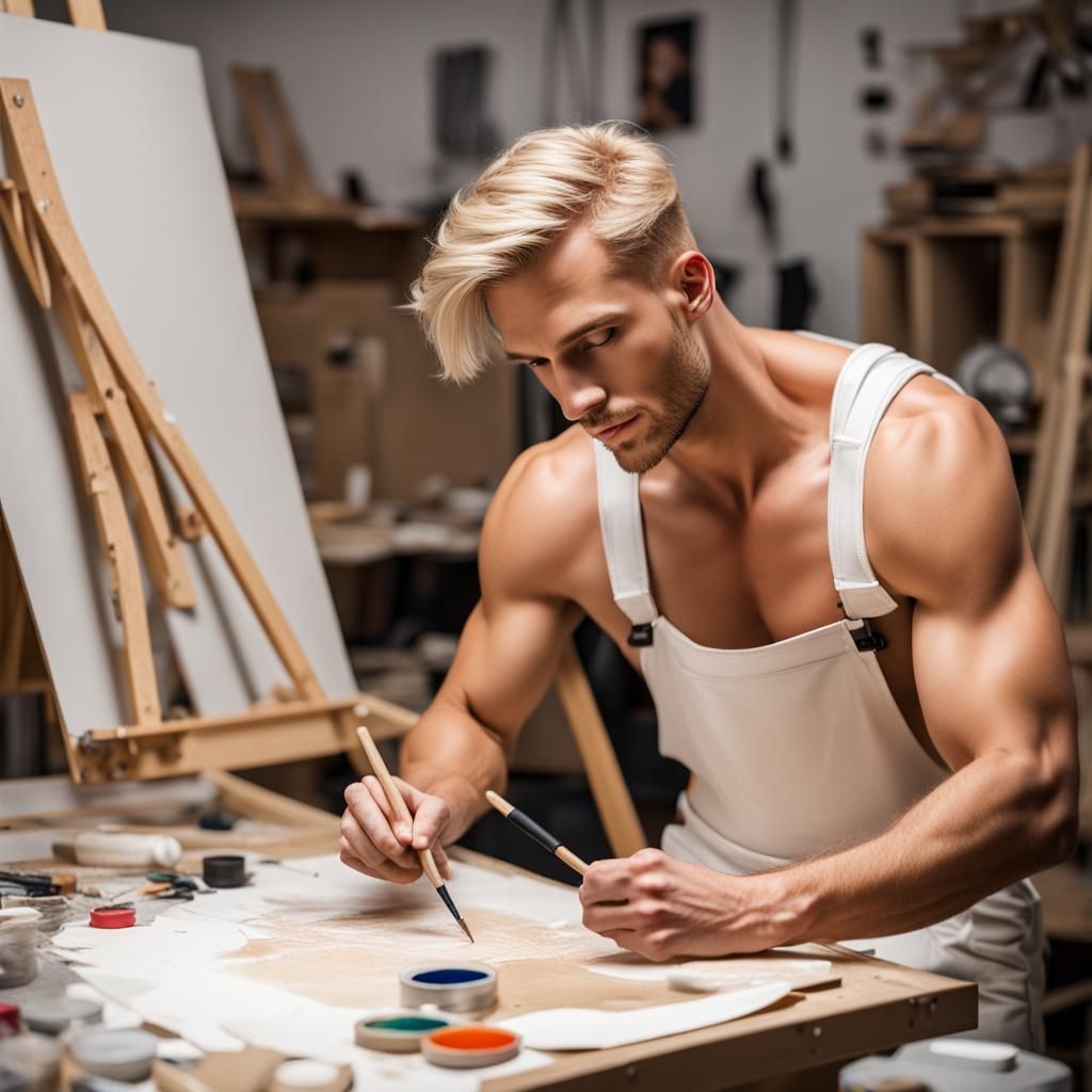 Artist in Atelier: A Moment of Creative Flow