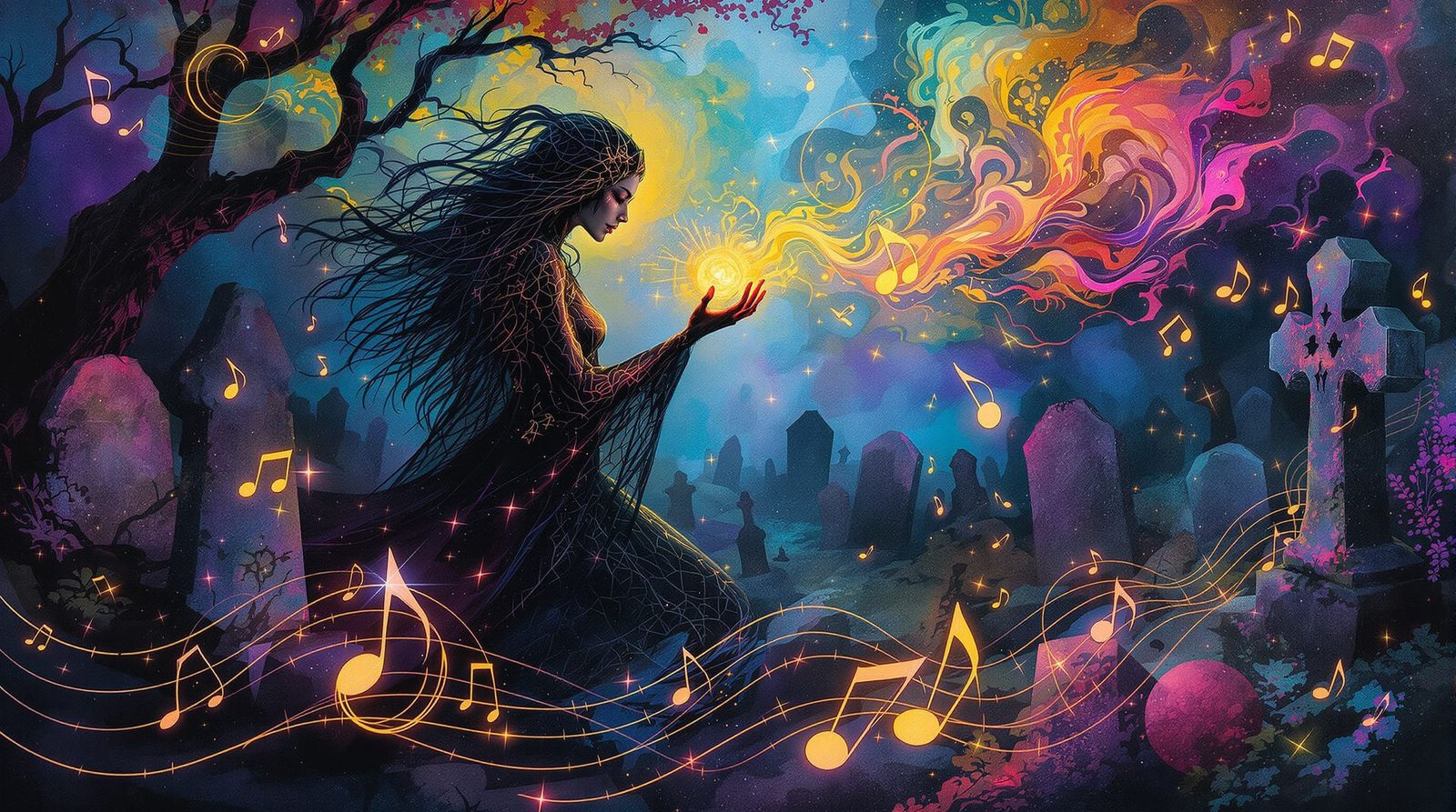 Female Necromancer Sings Dead to Life with Psychedelic Music