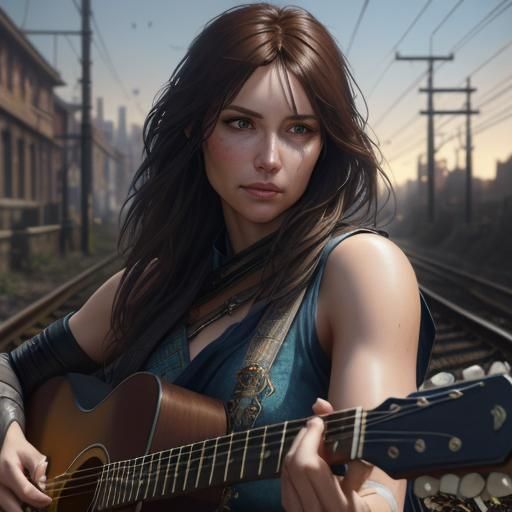 Dramatic Train Track Rescue with Guitarist Performance