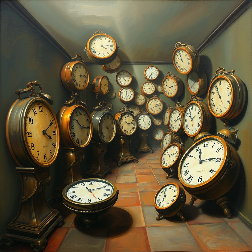 Surreal Distorted Room in Salvador Dali Style