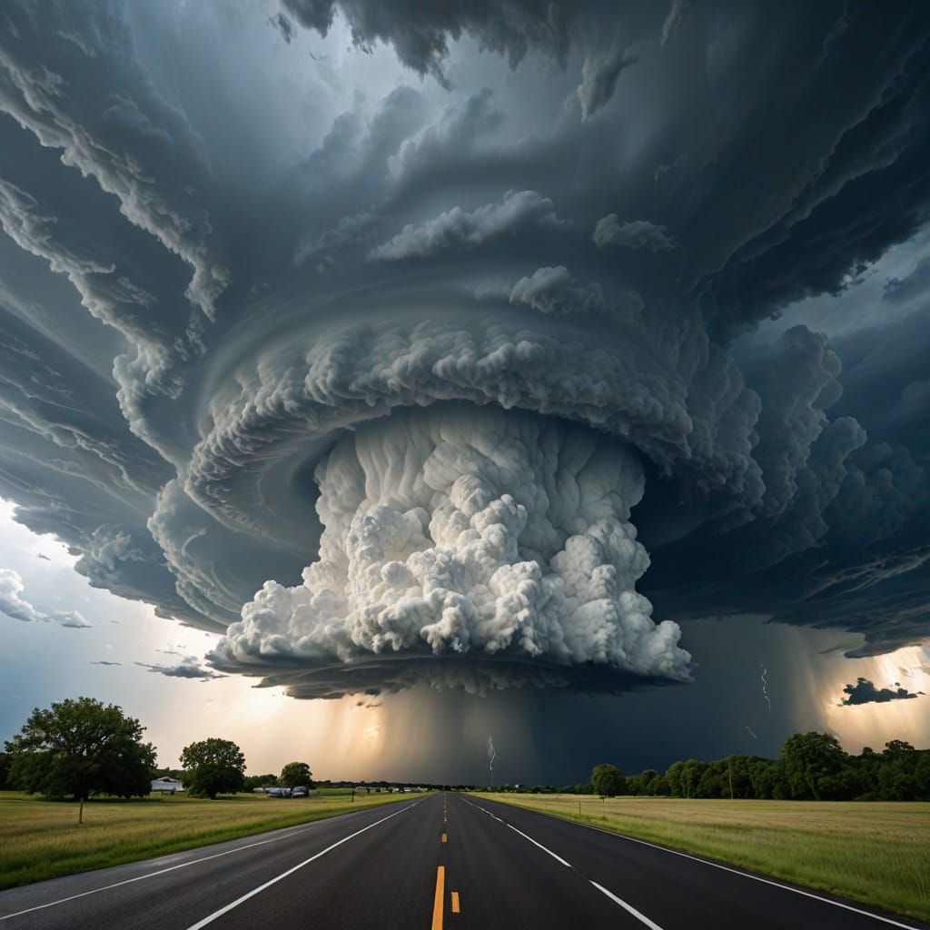 AI Generated Supercell Storm Cloud