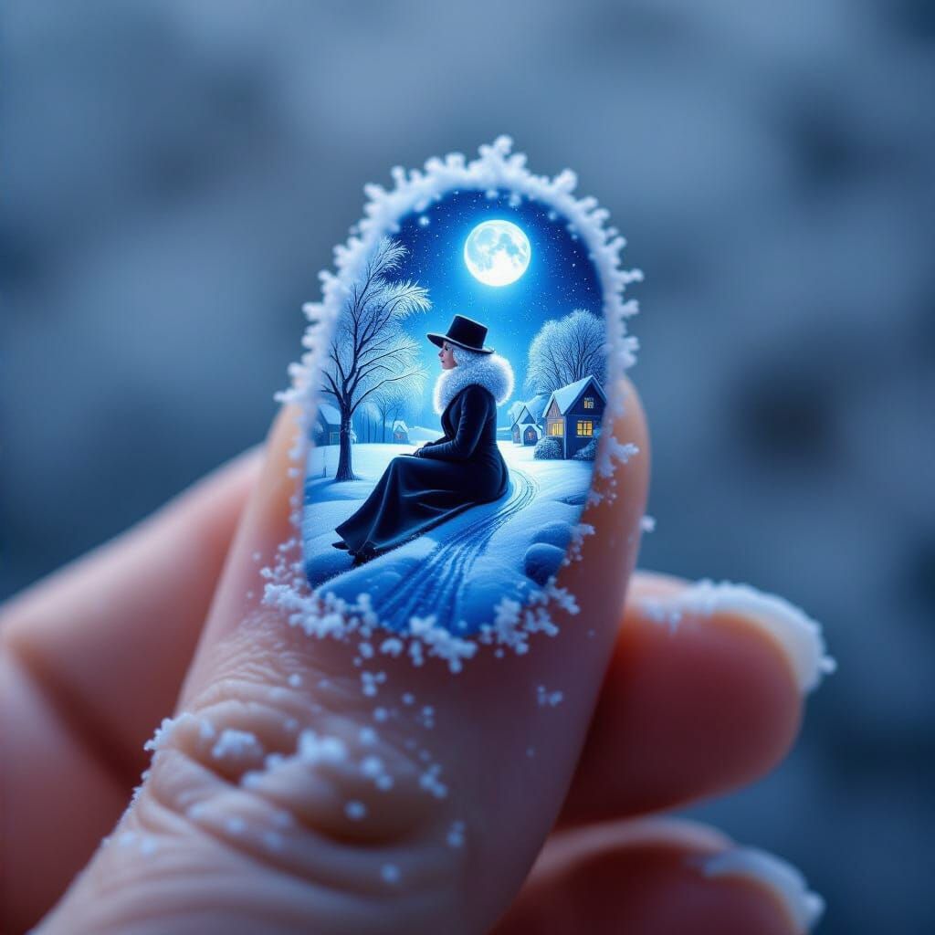 Volumetric Microcosm: Woman on a Finger