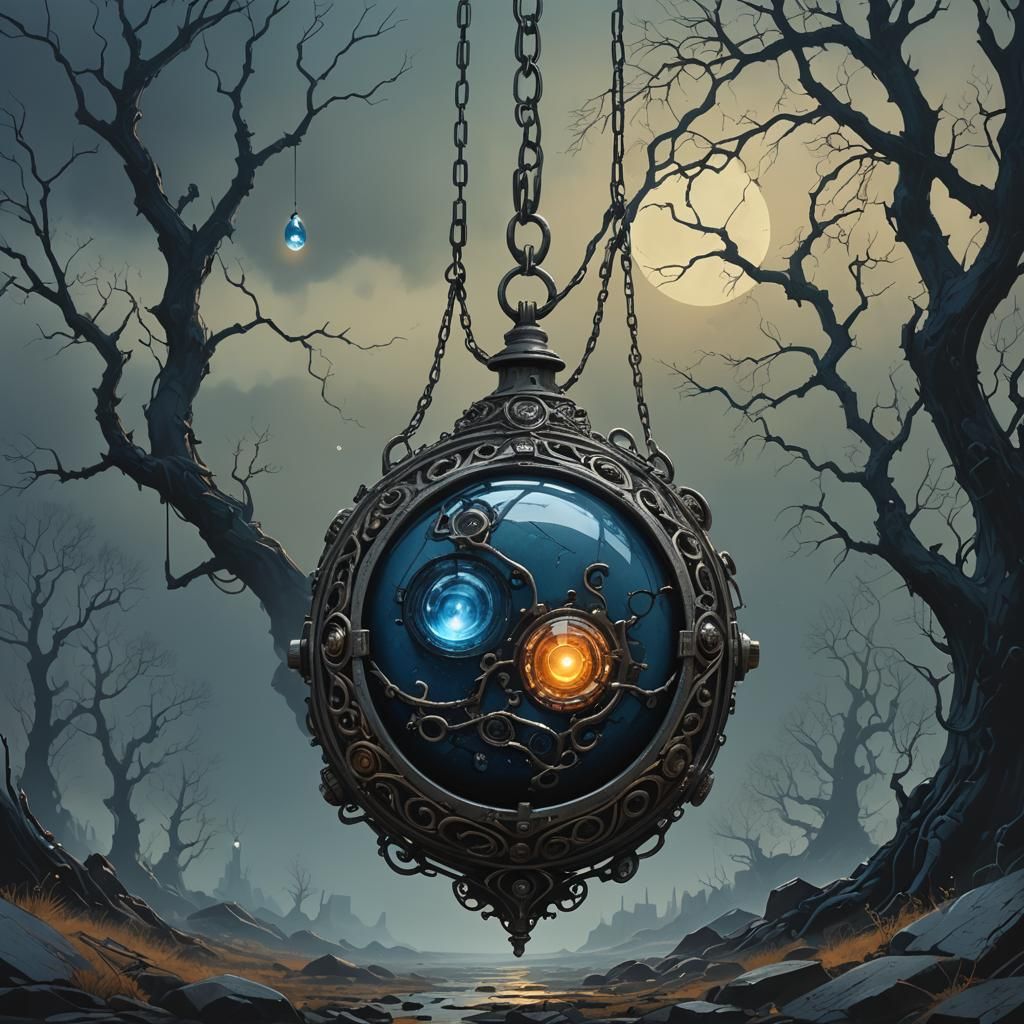 Blue Gemstone Pendant in Silver Filigree Setting