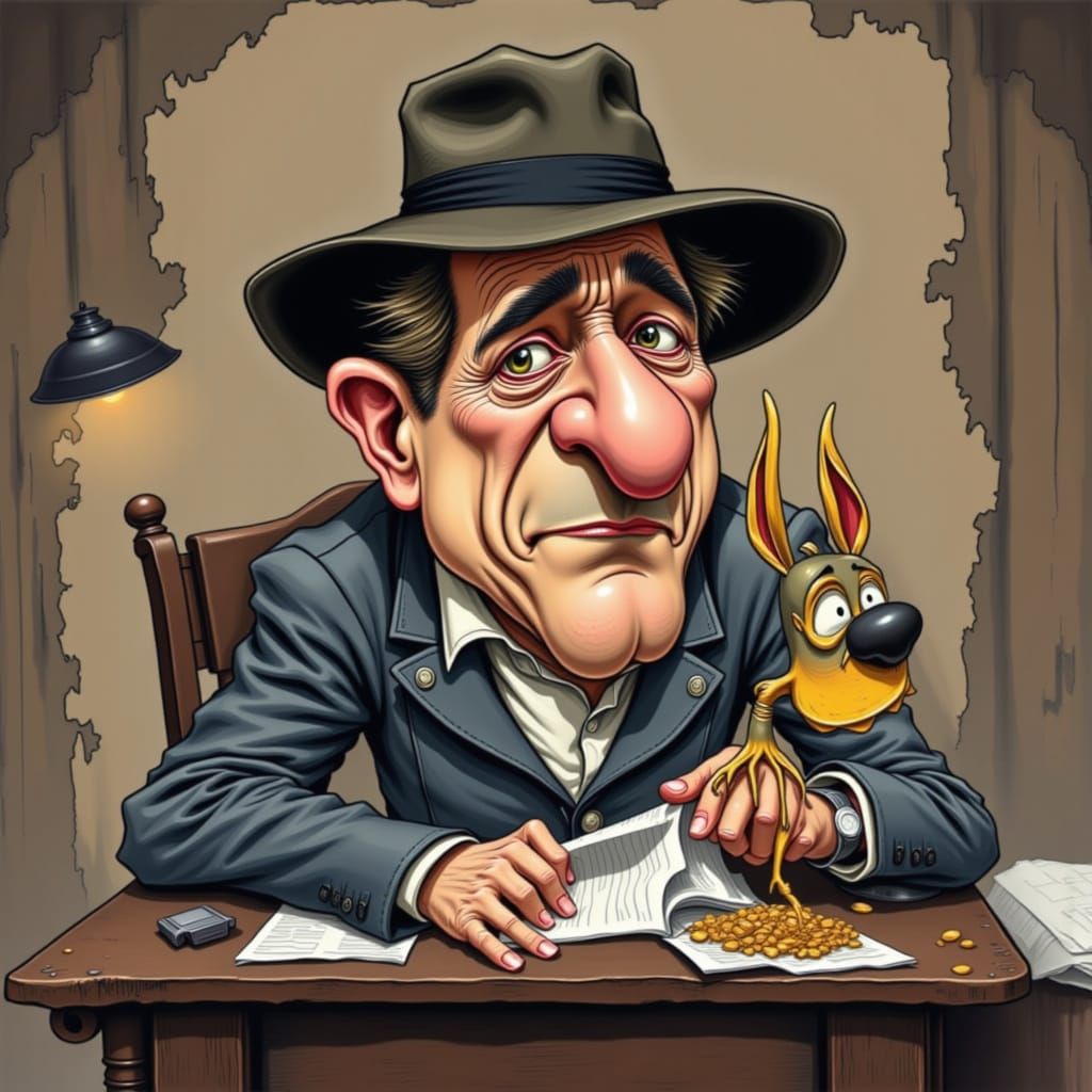 Casablanca Caricature of Humphrey Bogart