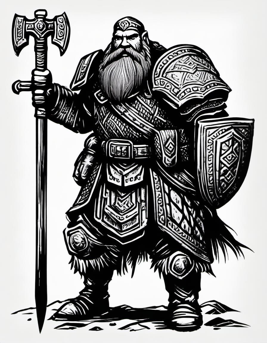 Dwarven Warrior Returns from Battle