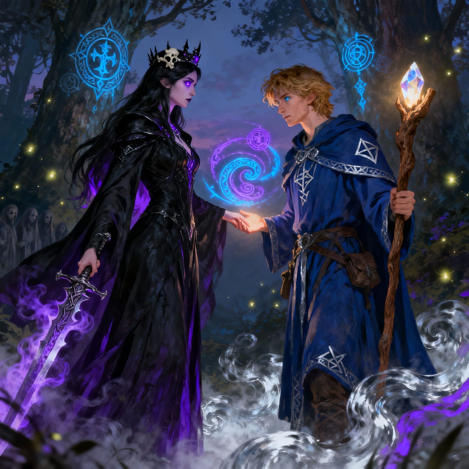 Mages of Light and Shadow: Forbidden Love Portrait