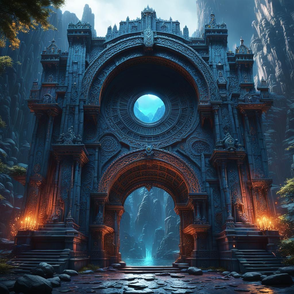Fantastical Portal Concept Art in Deep Color