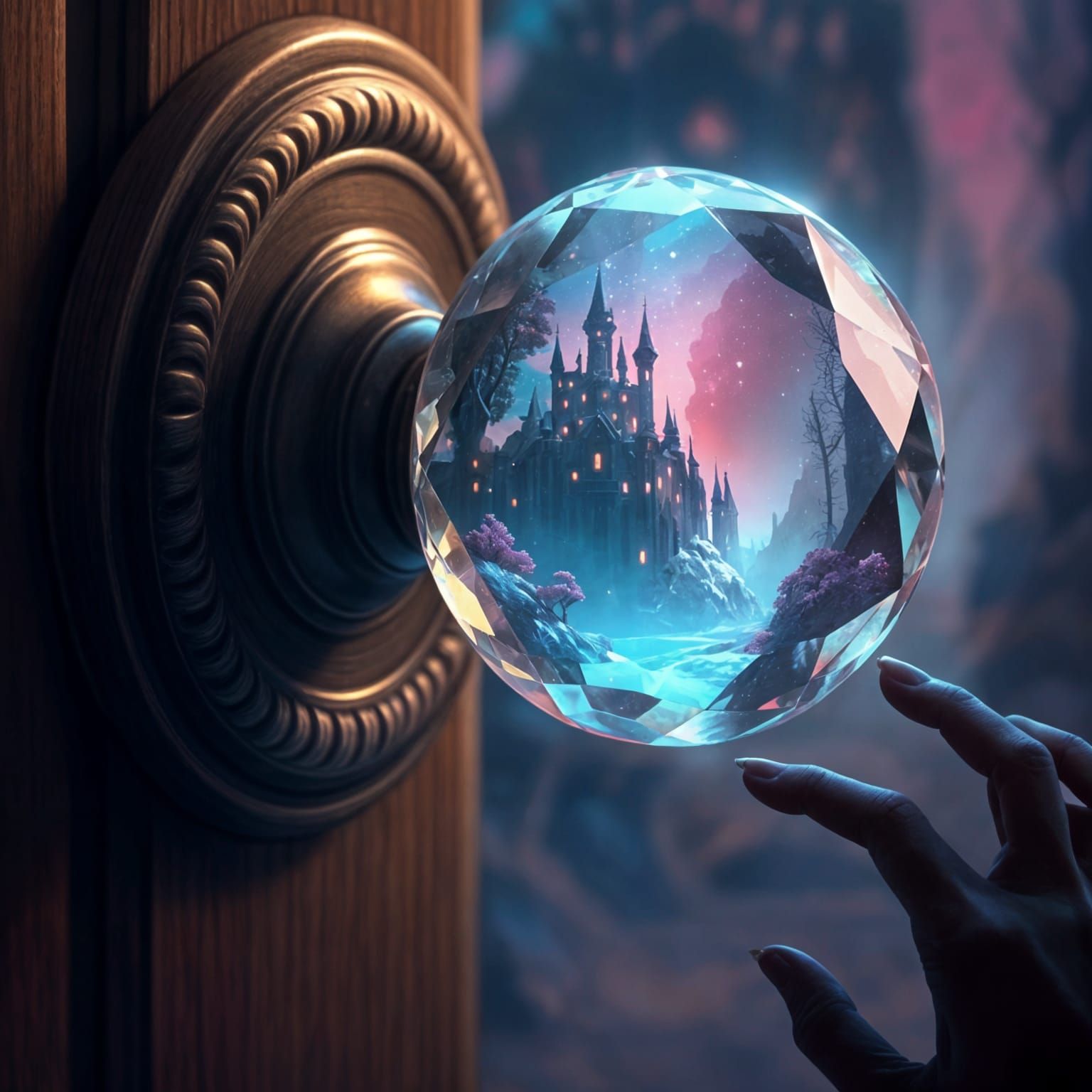 Dreamy Crystal Doorknob to a Fae Kingdom