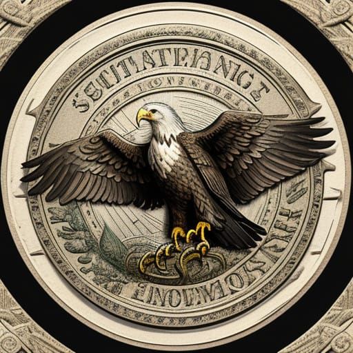 Vintage-Style Eagle Postage Stamp in Distressed Texture