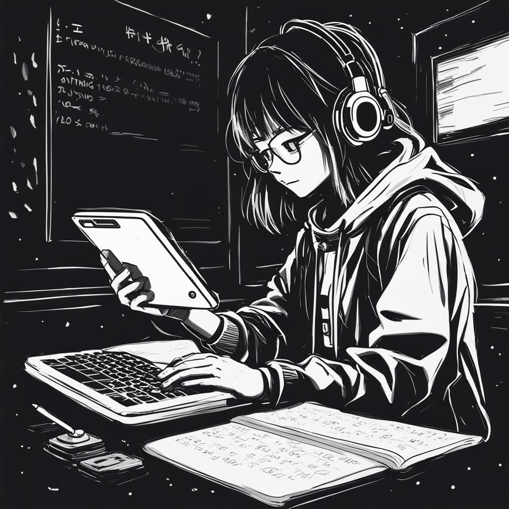 Anime Girl in Phone Light: Infinite Loop