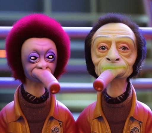 Surreal Sports Event with Musical Icons