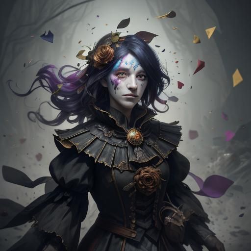 Spectral Jester in Dark Fantasy Concept Art