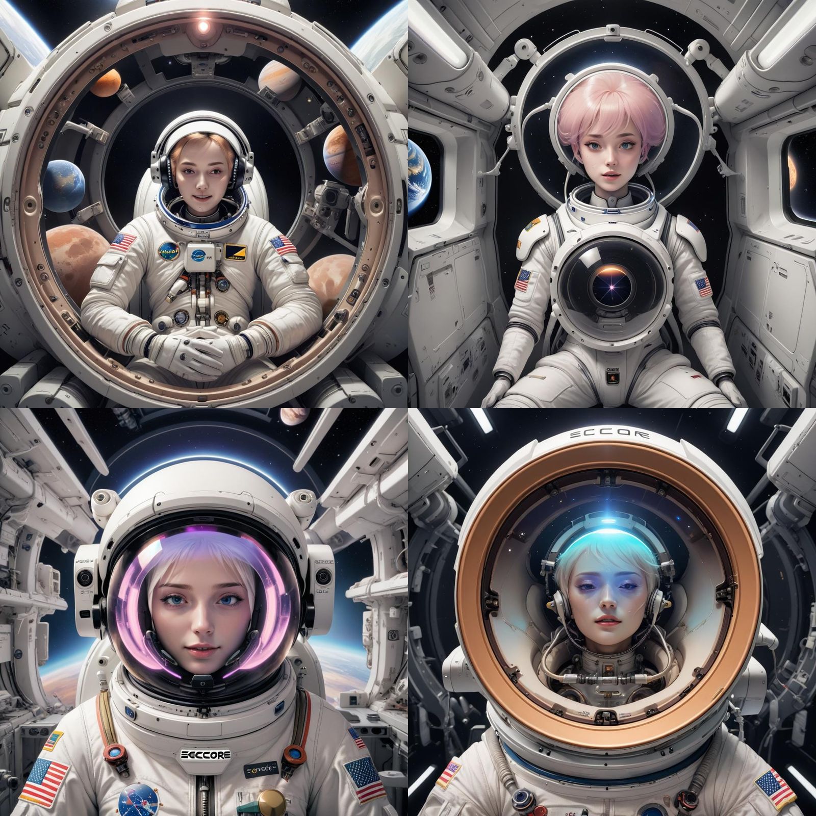 Vibrant Spacecore Cartoon Image