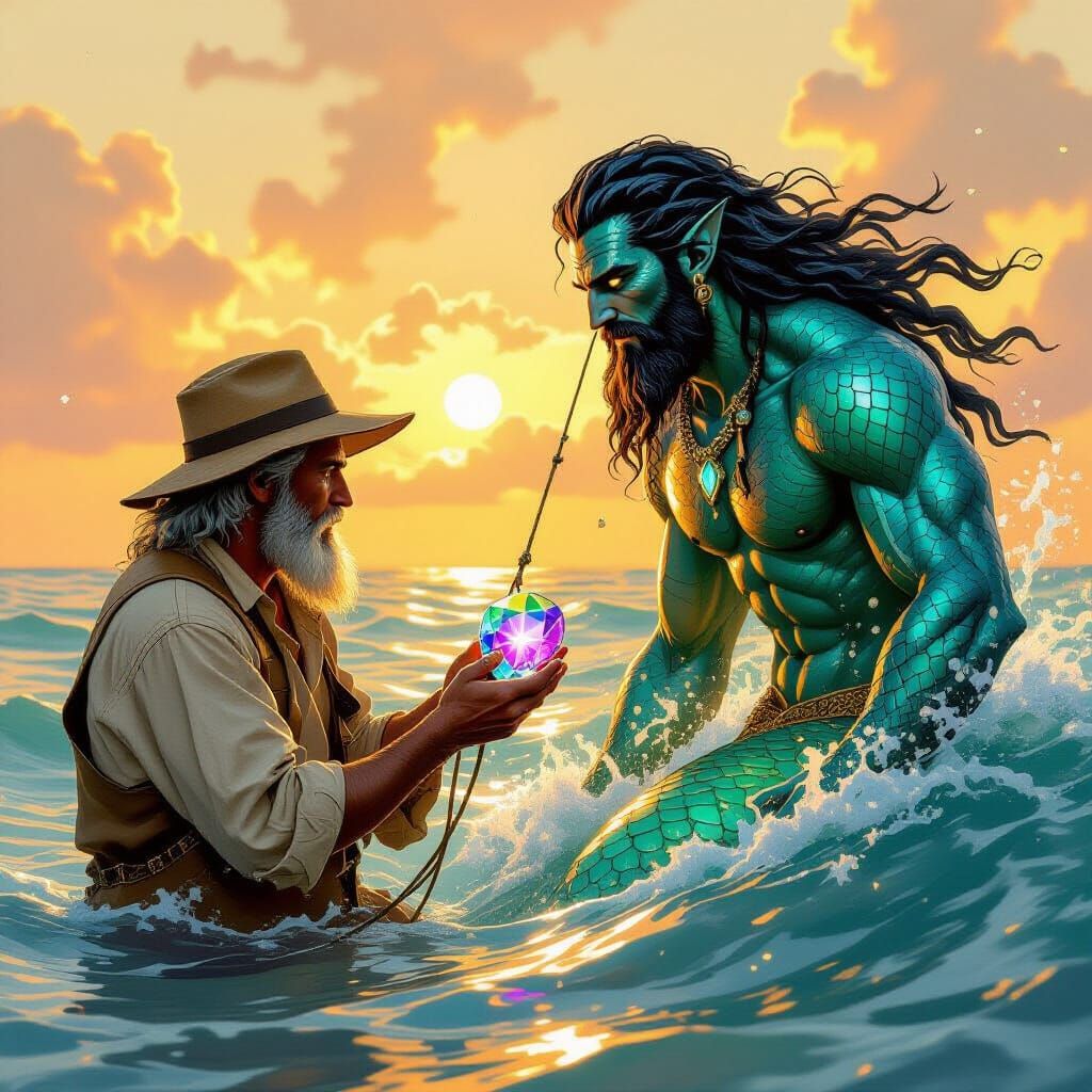 Fisherman and Merman Jewel Discovery