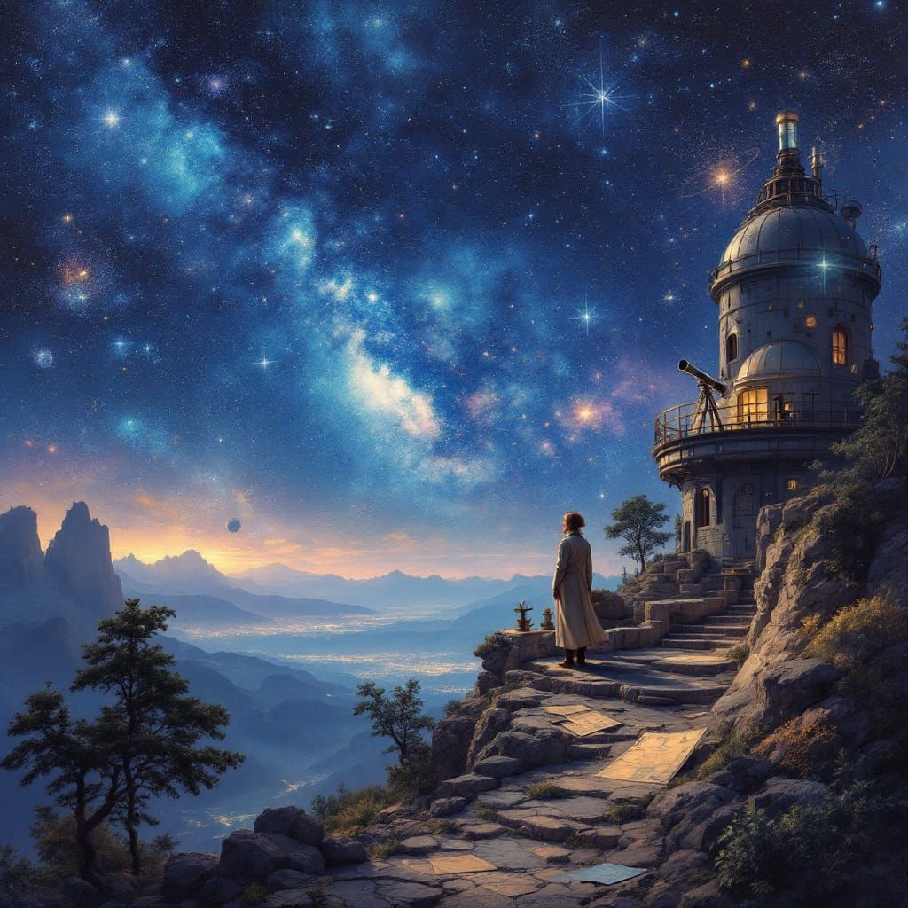 Ethereal Inventor Discovers Celestial Secrets in Cliffside O...