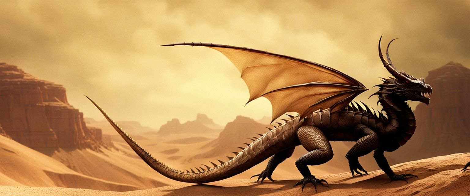 Desert Dragon with Scorpion Tail and Barbs