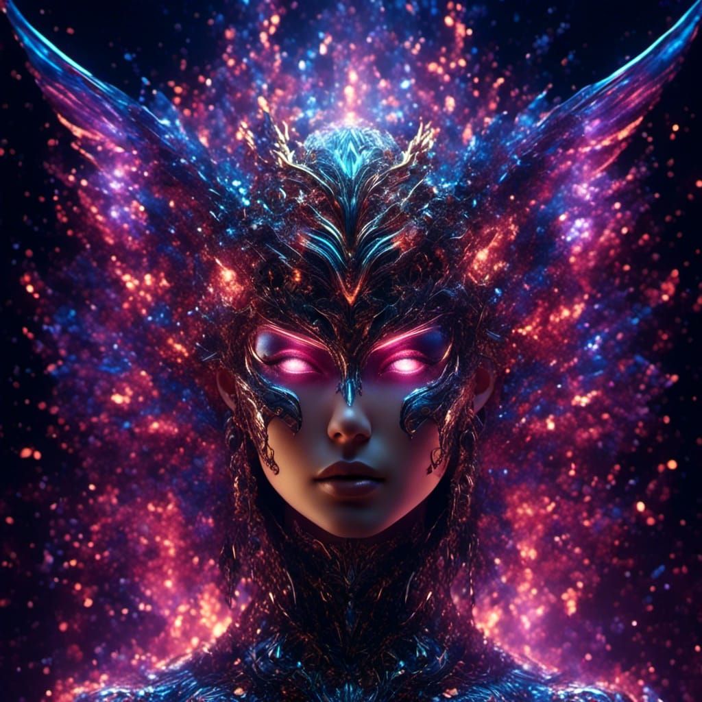 Winged Nebula Demon in Electric Suit